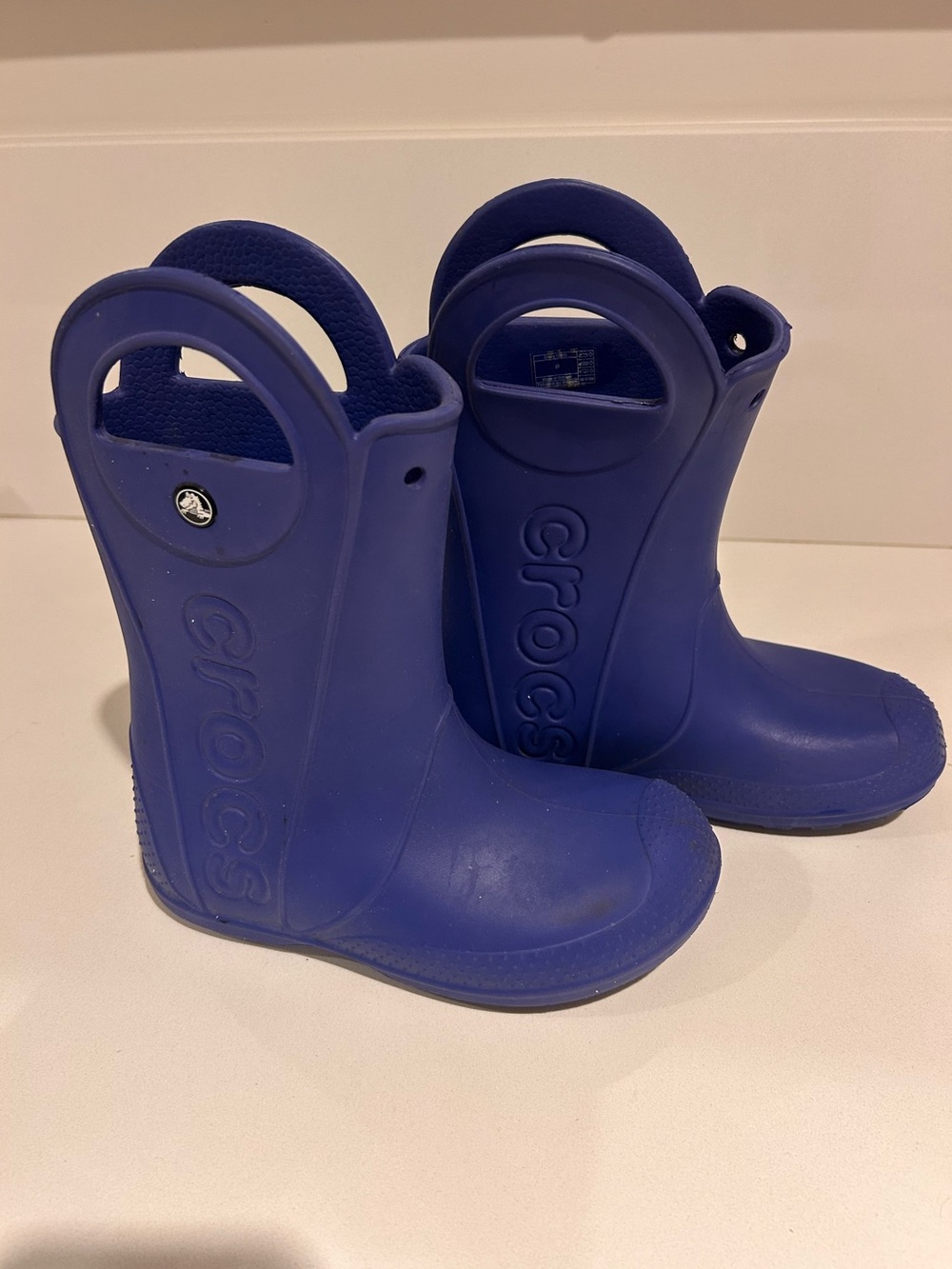 CROCS Kids Waterproof Blue Handle Rain Boots